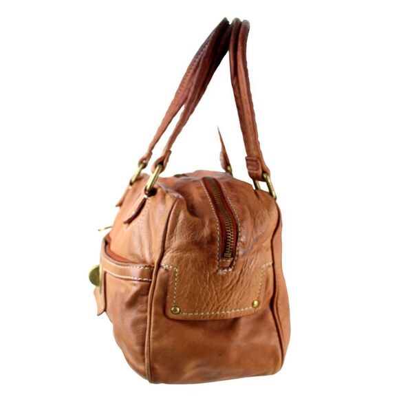 Marc by Marc Jacobs TAN BROWN GENUINE LEATHER TOTE SHOULDER BAG HANDBAG PURSE - Picture 3 of 12